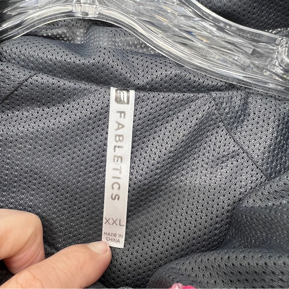 Fabletics Danielle Gray Heather Hot Pink Women’s Windbreaker Jacket Size XXL - Picture 8 of 9